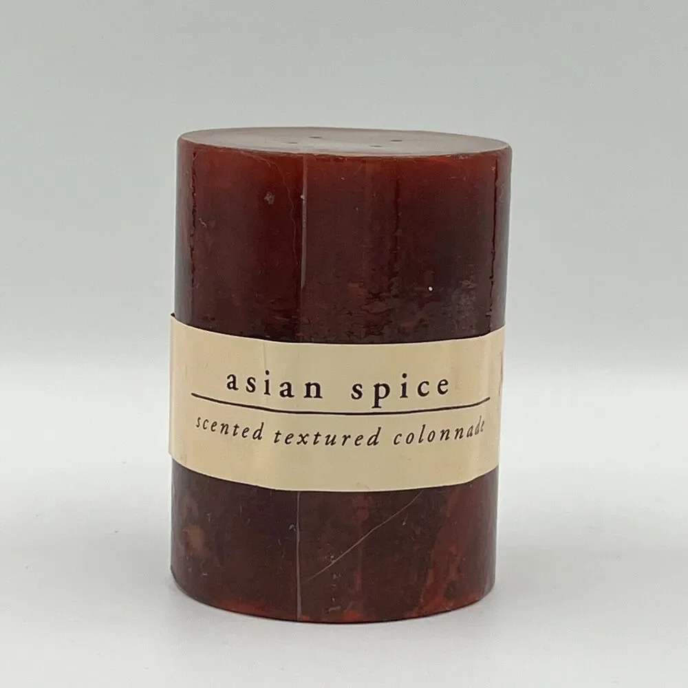 Retired Pier 1 Imports Asian Spice Scented Textured Colonnade Candle 3